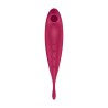 VIBRADOR TWIRLING PRO SATISFYER COM APLICAÇÃO CONNECT VERMELHO