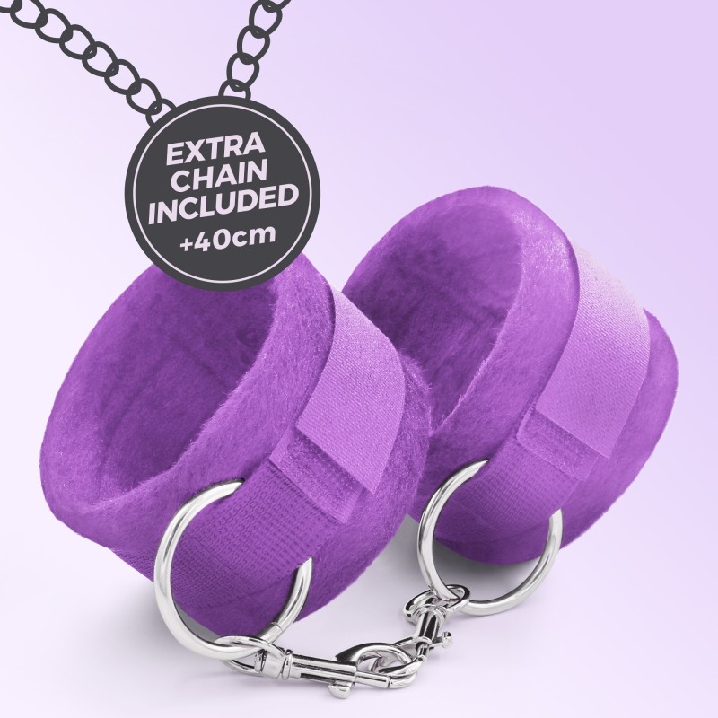 ALGEMAS DE VELCRO TOUGH LOVE COM CORRENTE DE 40CM EXTRA CRUSHIOUS ROXO ALGEMAS DE VELCRO TOUGH LOVE COM CORRENTE DE 40CM EXTRA CRUSHIOUS ROXO