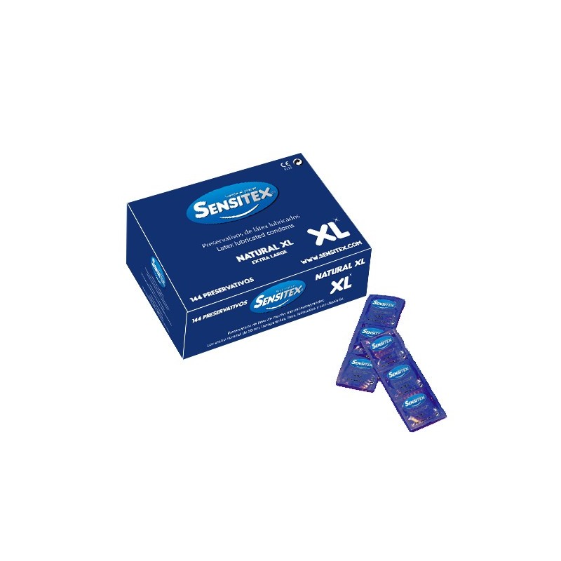 PRESERVATIVOS NATURAIS XL 144 UNIDADES SENSITEX