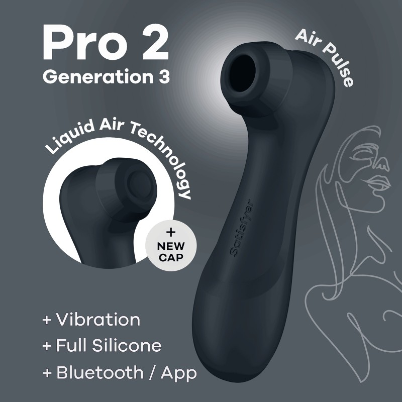 ESTIMULADOR PRO 2 GEN 3 SATISFYER COM CONNECT APP PRETO ESTIMULADOR PRO 2 GEN 3 SATISFYER COM CONNECT APP PRETO