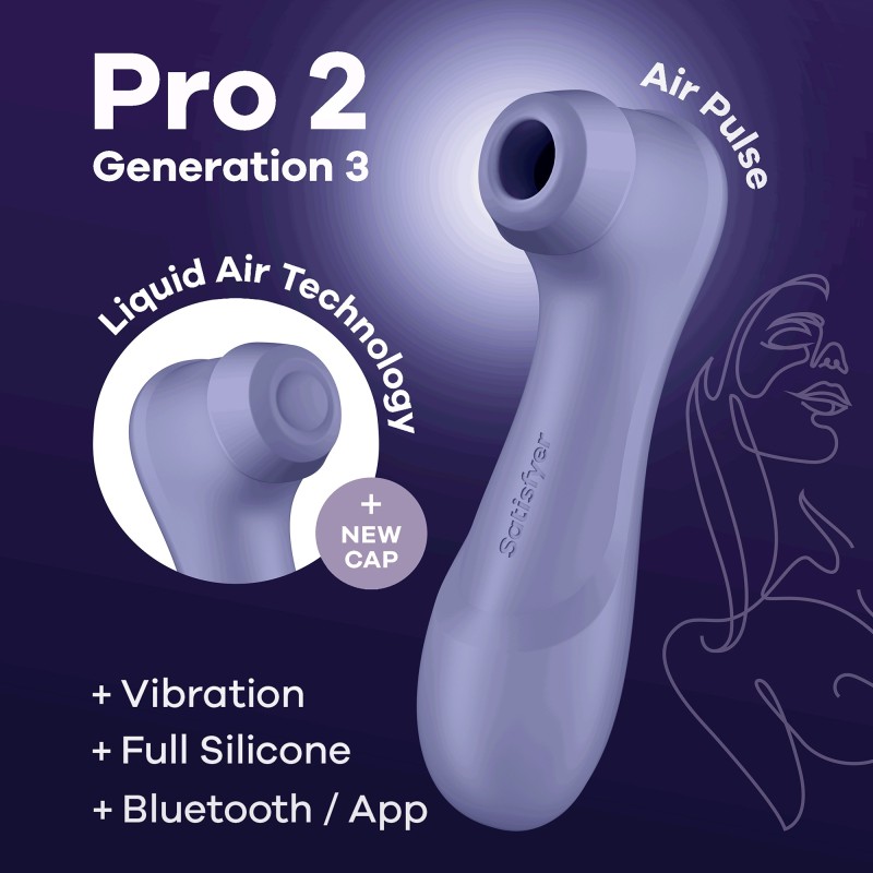 ESTIMULADOR PRO 2 GEN 3 SATISFYER COM CONNECT APP LILÁS ESTIMULADOR PRO 2 GEN 3 SATISFYER COM CONNECT APP LILÁS