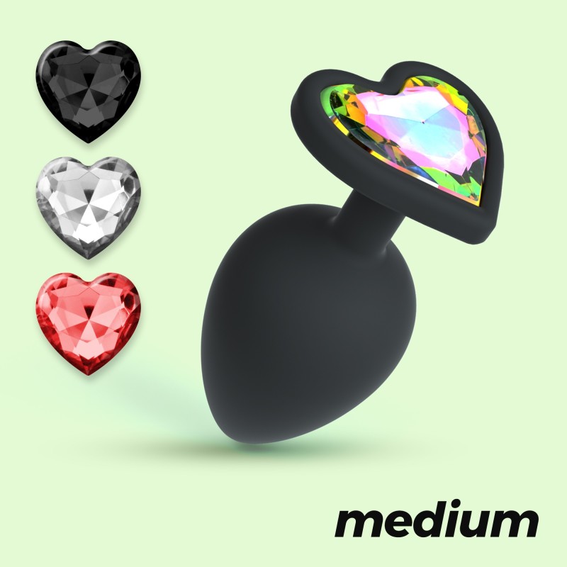 CUORE PLUG ANAL MÉDIO COM 4 JOIAS INTERCAMBIÁVEIS CRUSHIOUS CUORE PLUG ANAL MÉDIO COM 4 JOIAS INTERCAMBIÁVEIS CRUSHIOUS