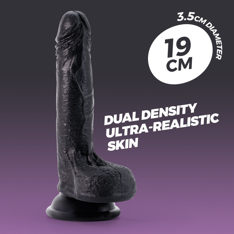 DILDO DE SILICONE LÍQUIDO INVIKTUS 7 CRUSHIOUS PRETO DILDO DE SILICONE LÍQUIDO INVIKTUS 7 CRUSHIOUS PRETO