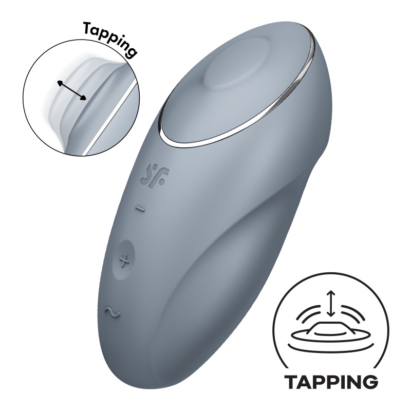 ESTIMULADOR TAP & CLIMAX 1 AZUL ACINZENTADO SATISFYER ESTIMULADOR TAP & CLIMAX 1 AZUL ACINZENTADO SATISFYER