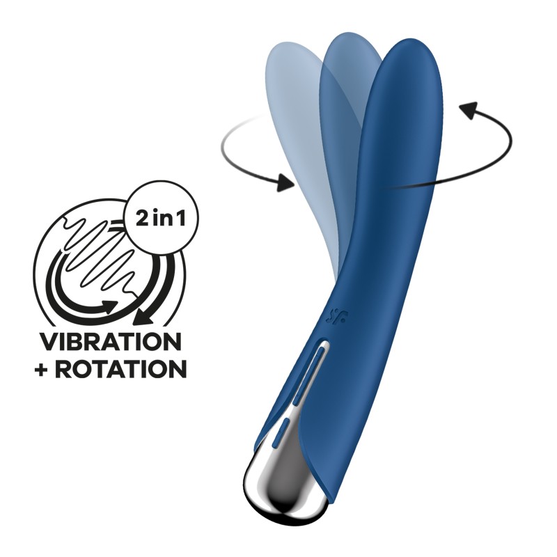 VIBRADOR SPINNING VIBE 1 AZUL SATISFYER VIBRADOR SPINNING VIBE 1 AZUL SATISFYER
