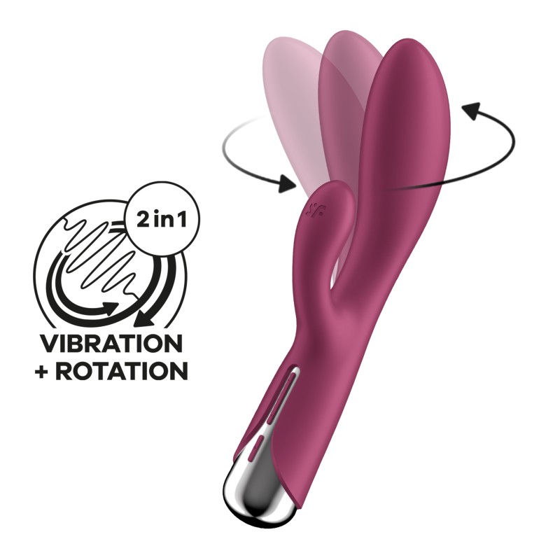 VIBRADOR SPINNING RABBIT 1 VERMELHO SATISFYER VIBRADOR SPINNING RABBIT 1 VERMELHO SATISFYER