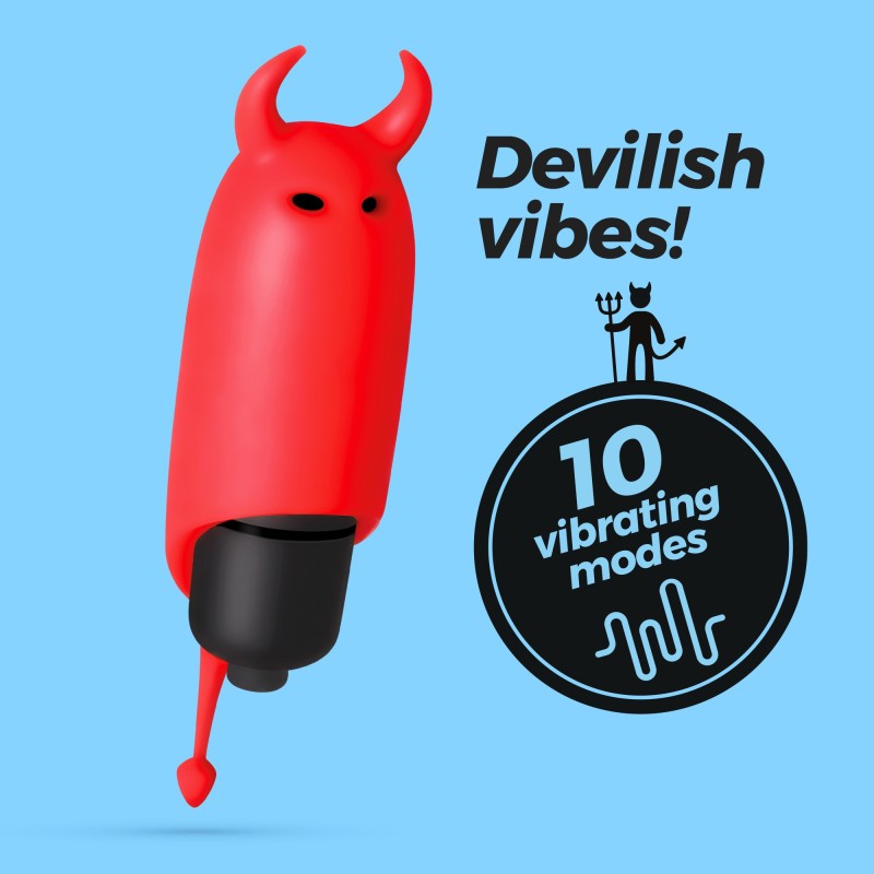 O-PET DIABO COM BALA DE 10 VIBRAÇÕES VERMELHO CRUSHIOUS O-PET DIABO COM BALA DE 10 VIBRAÇÕES VERMELHO CRUSHIOUS
