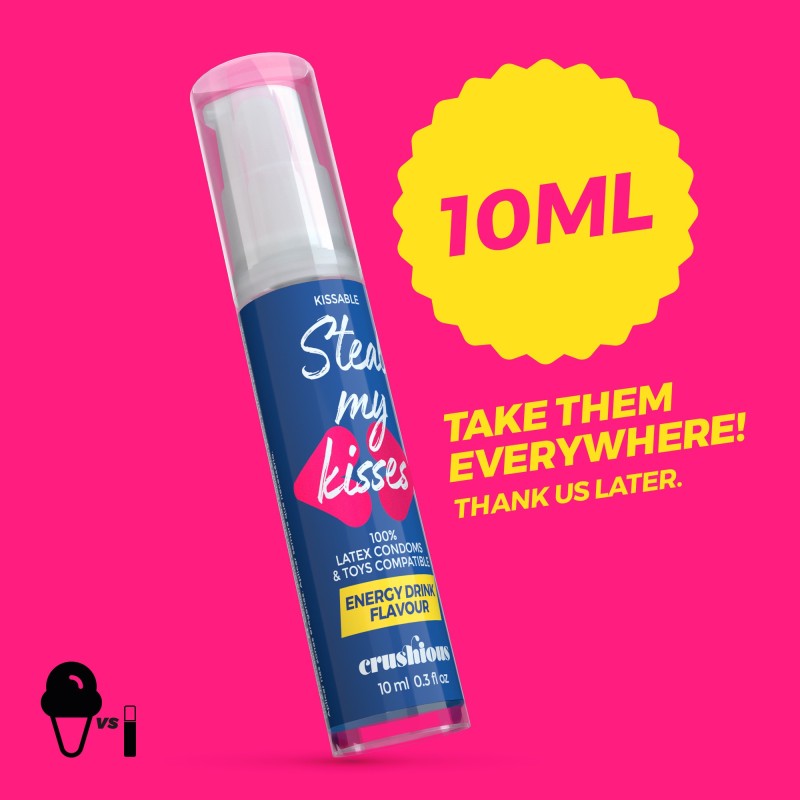 GEL LUBRIFICANTE STEAL MY KISSES COM SABOR A BEBIDA ENERGÉTICA CRUSHIOUS 10ML GEL LUBRIFICANTE STEAL MY KISSES COM SABOR A BEBIDA ENERGÉTICA CRUSHIOUS 10ML