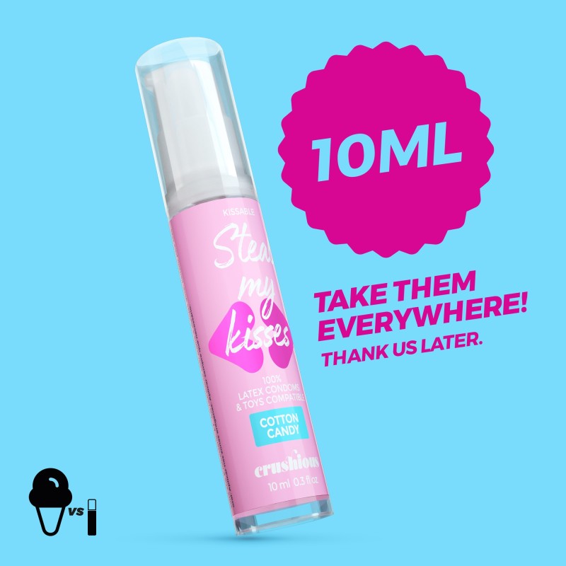 GEL LUBRIFICANTE STEAL MY KISSES COM SABOR A ALGODÃO DOCE CRUSHIOUS 10ML GEL LUBRIFICANTE STEAL MY KISSES COM SABOR A ALGODÃO DOCE CRUSHIOUS 10ML