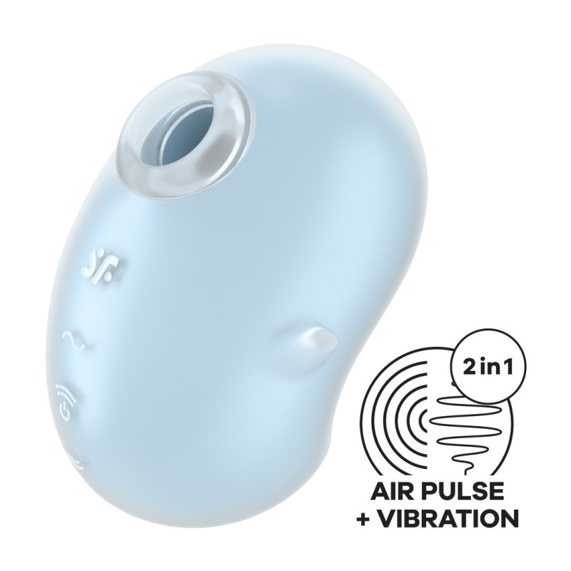 VIBRADOR CUTIE GHOST - AIR PULSE VIBRATOR - AZUL SATISFYER VIBRADOR CUTIE GHOST - AIR PULSE VIBRATOR - AZUL SATISFYER