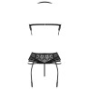CORPETE E TANGA LACE TEMPTATION PRETO BEAUTY NIGHT FASHION