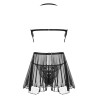CAMISA DE NOITE E TANGA DARK MIRAGE PRETA BEAUTY NIGHT FASHION