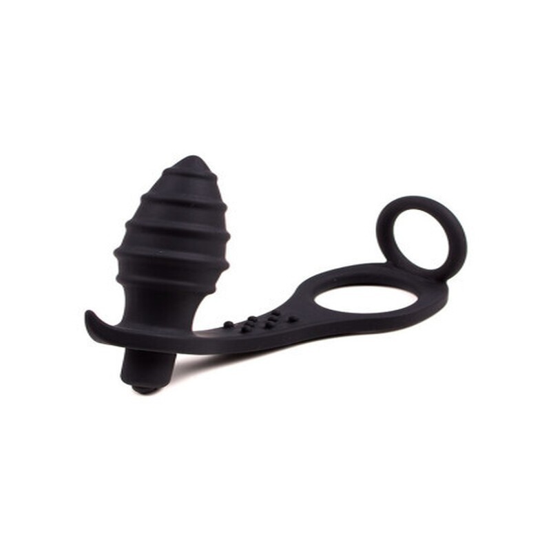 PLUG ANAL VIBRATÓRIO COM ANEL PRETO ROCK IT PLUG ANAL VIBRATÓRIO COM ANEL PRETO ROCK IT