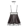 CAMISA DE NOITE E TANGA EVE PRETO BEAUTY NIGHT FASHION