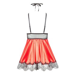 CAMISA DE NOITE E TANGA EVE VERMELHO BEAUTY NIGHT FASHION