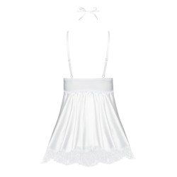 CAMISA DE NOITE E TANGA EVE BRANCO BEAUTY NIGHT FASHION