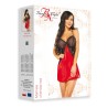 CAMISA DE NOITE E TANGA MARINELA VERMELHO BEAUTY NIGHT FASHION