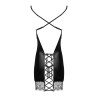 CAMISA DE NOITE E TANGA ADELIA PRETO BEAUTY NIGHT FASHION
