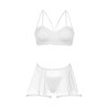 CONJUNTO DE 3 PEÇAS PEONY BRANCO BEAUTY NIGHT FASHION