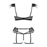 CONJUNTO DE 4 PEÇAS CRYSTAL PRETO BEAUTY NIGHT FASHION