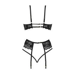 CONJUNTO DE 3 PEÇAS ROSE PRETO BEAUTY NIGHT FASHION