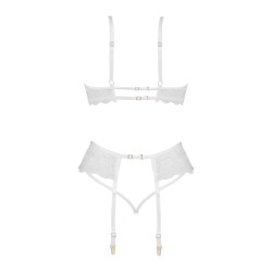 CONJUNTO DE 3 PEÇAS ROSE BRANCO BEAUTY NIGHT FASHION