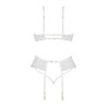 CONJUNTO DE 3 PEÇAS ROSE BRANCO BEAUTY NIGHT FASHION