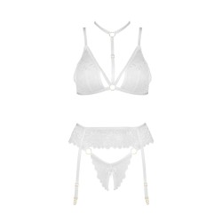 CONJUNTO DE 3 PEÇAS NOEMI BRANCO BEAUTY NIGHT FASHION
