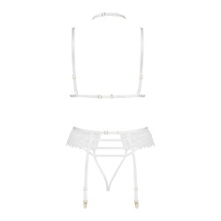 CONJUNTO DE 3 PEÇAS NOEMI BRANCO BEAUTY NIGHT FASHION