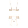 CONJUNTO DE 3 PEÇAS ROSE NUDE BEAUTY NIGHT FASHION