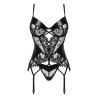 CORPETE E TANGA LEONELA PRETO BEAUTY NIGHT FASHION