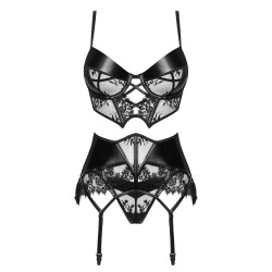 CONJUNTO DE 3 PEÇAS LEONELA PRETO BEAUTY NIGHT FASHION