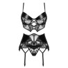 CONJUNTO DE 3 PEÇAS LEONELA PRETO BEAUTY NIGHT FASHION