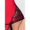 CORPETE E TANGA BRIDA VERMELHO PASSION