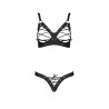 CONJUNTO DE 2 PEÇAS CELIN BIKINI PRETO TAMANHO QUEEN PASSION