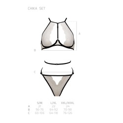 CONJUNTO DE 2 PEÇAS CHIKA BEGE DEVIL COLLECTION PASSION