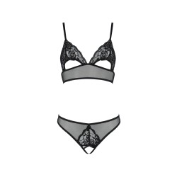 CONJUNTO DE 2 PEÇAS CHRISTA PRETO EROTIC LINE PASSION