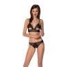 CONJUNTO DE 2 PEÇAS CHRISTA PRETO EROTIC LINE PASSION
