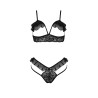 CONJUNTO DE 2 PEÇAS DOLLY PRETO EROTIC LINE TAMANHO QUEEN PASSION