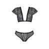CONJUNTO DE 2 PEÇAS LEAFA BIKINI PRETO ECO COLLECTION PASSION
