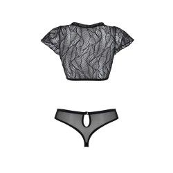 CONJUNTO DE 2 PEÇAS LEAFA BIKINI PRETO ECO COLLECTION PASSION