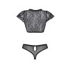 CONJUNTO DE 2 PEÇAS LEAFA BIKINI PRETO ECO COLLECTION PASSION
