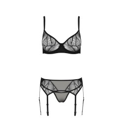 CONJUNTO DE 3 PEÇAS LEAFA PRETO ECO COLLECTION PASSION