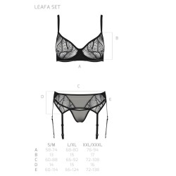 CONJUNTO DE 3 PEÇAS LEAFA PRETO ECO COLLECTION PASSION