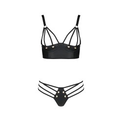 CONJUNTO DE 2 PEÇAS MALWIA BIKINI PRETO TAMANHO QUEEN PASSION