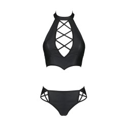 CONJUNTO DE 2 PEÇAS NANCY BIKINI PRETO TAMANHO QUEEN PASSION