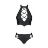 CONJUNTO DE 2 PEÇAS NANCY BIKINI PRETO TAMANHO QUEEN PASSION