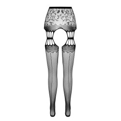 COLLANTS COM EFEITO DE LIGAS S027 PRETAS EROTIC LINE PASSION