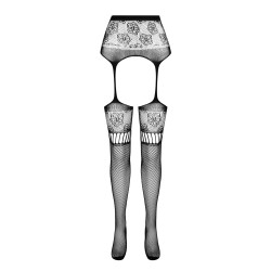 COLLANTS COM EFEITO DE LIGAS S030 PRETAS EROTIC LINE PASSION