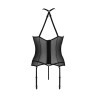 CORPETE E TANGA SATARA PRETO EROTIC LINE PASSION